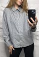 Gray Classy Buttoned Ladies Shirt 