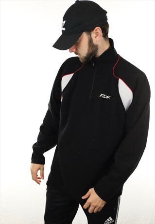 VINTAGE 90S REEBOK 1/4 ZIP FLEECE TOP