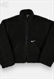 Nike vintage black oversized Sherpa fleece jacket womas S