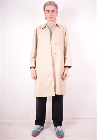 BURBERRY'S MENS VINTAGE COAT MEDIUM BEIGE 90S
