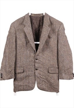 Vintage 90's Harris Tweed Blazer Tweed Wool Jacket Button