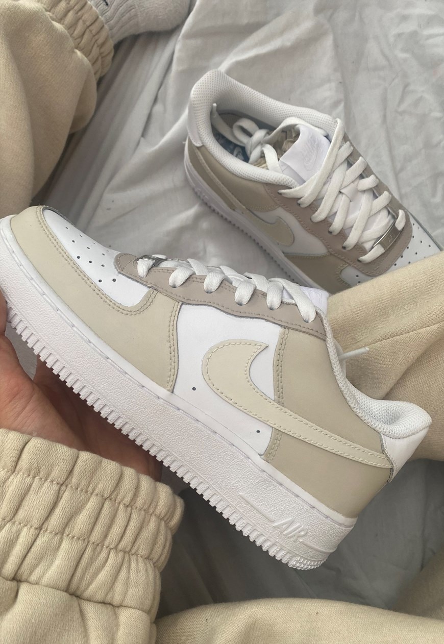 Womens nike air on sale force 1 beige