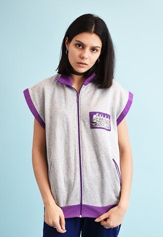 90'S RETRO SPORTS TRACKSUIT GILET JACKET TOP