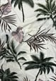 VINTAGE HAWAIIAN SHIRT FLOWER AND PALM TREE PATTERNED SHIRT