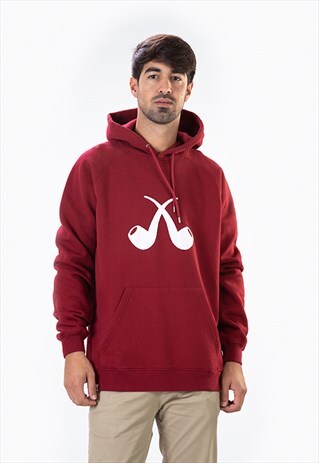 BURGUNDY PIPE CLOTH SWEATSHIRT