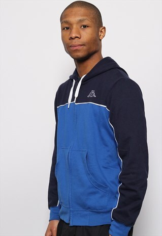 VINTAGE KAPPA LOGO HOODIE BLUE