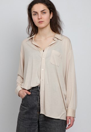 VINTAGE BEIGE LONG SLEEVE SHIRT