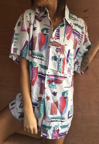 OVERSIZED RETRO 90S 80S VINTAGE UNISEX FESTIVAL SHIRT