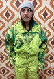 80S ONE PIECE SKI SUIT, WOMEN SKI JUMPSUIT, VINTAGE WOMEN'S
