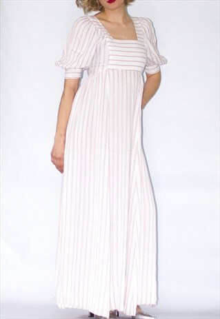 VINTAGE 70'S BOHO WOODSTOCK / WEDDING MAXI DRESS