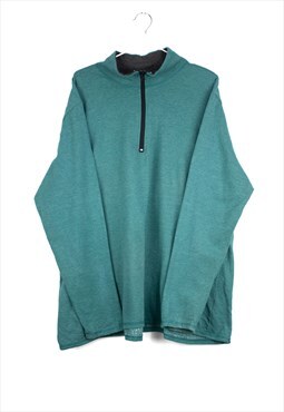 Vintage 1/4 zip Sweatshirt in Green XL