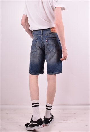 LEVI'S 505 MENS VINTAGE DENIM SHORTS W30 BLUE 90'S