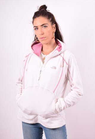 THE NORTH FACE WOMENS VINTAGE HOODIE FLEECE JUMPER LARGE