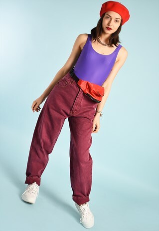 90'S RETRO HIGH WAIST FESTIVAL MOMS DENIM JEANS