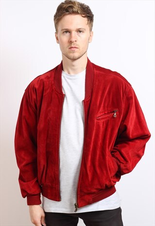 VINTAGE SUEDE BOMBER JACKET