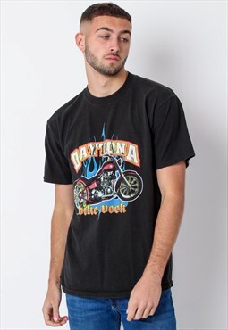 Vintage Jerzees DAYTONA BIKE WEEK Graphic Biker T-Shirt