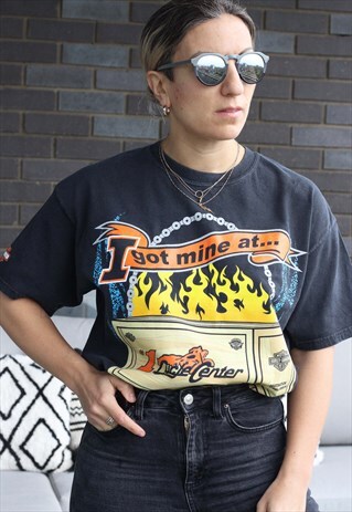 VINTAGE Y2K HARLEY DAVIDSON BLACK NO. 1 CYCLE CENTER T SHIRT