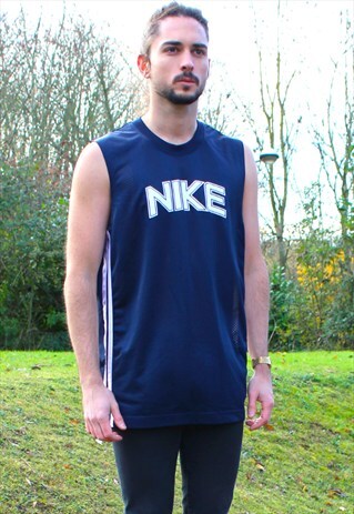 VINTAGE NIKE GYM SPORTS VEST - MEDIUM - RETRO RAVE