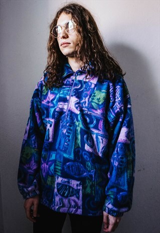 VINTAGE COLOURFUL FLEECE TOP