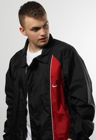 VINTAGE NIKE BLACK & RED WINDBREAKER