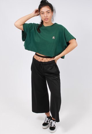 VINTAGE STARTER CROPPED SLEEVELESS SWEATSHIRT