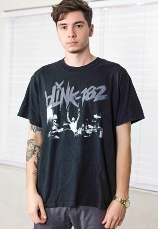 VINTAGE BLINK-182 TOUR T-SHIRT LOGO 90S L 7.5