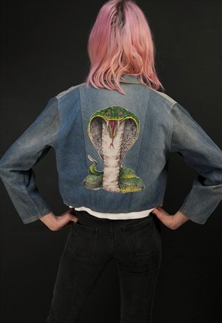 SNAKE BACK DENIM JACKET