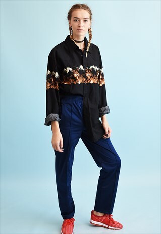 90'S RETRO ANIMAL PRINT OVERSIZED SHIRT