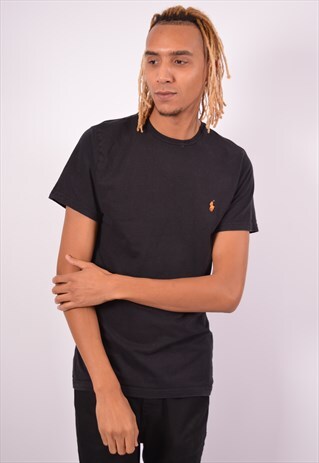 VINTAGE POLO RALPH LAUREN T-SHIRT TOP BLACK