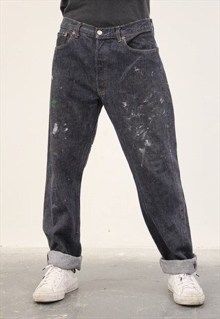 VINTAGE BLUE LEVI'S PAINT 501 JEANS
