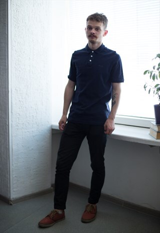 VINTAGE 90'S NAVY BLUE POLO SHIRT