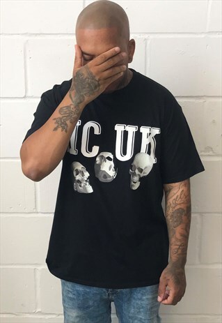 BLACK HCUK SKULL T-SHIRT