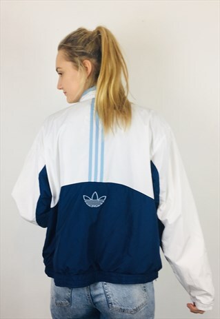 VINTAGE ADIDAS BLOCK COLOUR SHELL WINDBREAKER JACKET UNISEX