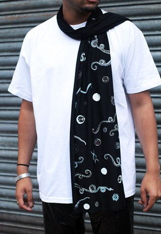 HALLOWEEN REZINA OCCULT PRINT HANDMADE SCARF