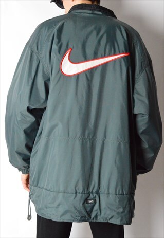 VINTAGE 90S DARK GREEN NIKE PADDED WINTER COAT