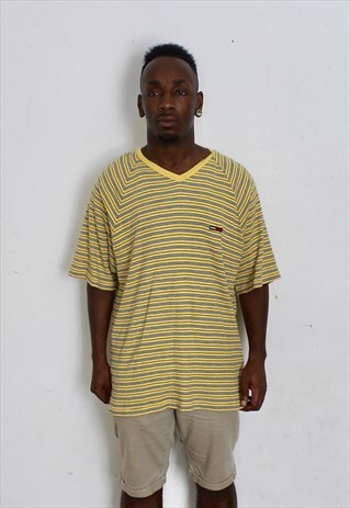 VINTAGE STRIPED TOMMY HILFIGER THICK T-SHIRT XL