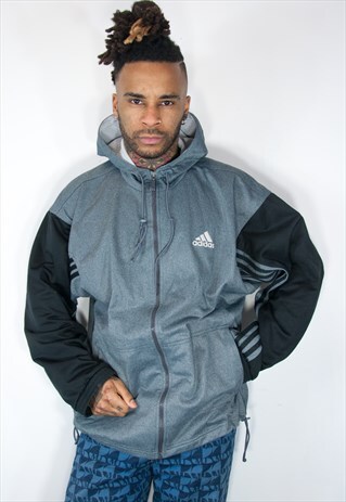 VINTAGE ADIDAS HOODIE GREY