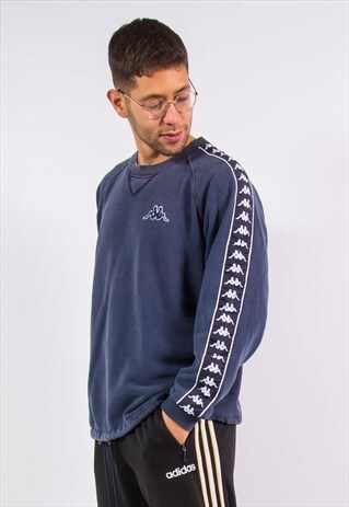 VINTAGE KAPPA SWEATSHIRT WITH TAPED SLEEVES