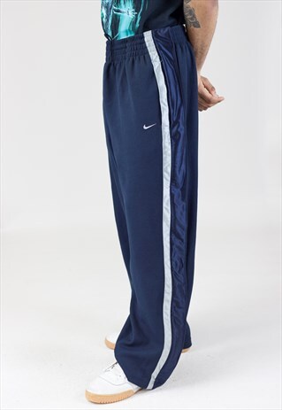 VINTAGE 90S NIKE NAVY ZIP-OFF TRACKSUIT BOTTOMS