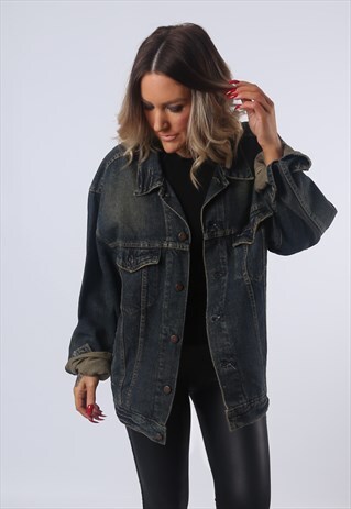 LEVIS DENIM JACKET OVERSIZED FITTED VINTAGE UK 18 (EANI)