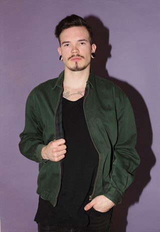 DARK GREEN RALPH LAUREN HARRINGTON JACKET