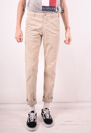 BURBERRY MENS VINTAGE TROUSERS W30 L30 GREY 90S