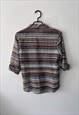 RETRO 70S STRIPED COLORFUL TOP / SHIRT - M