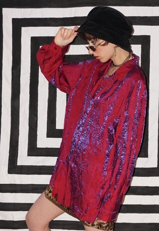 VINTAGE 90'S MAGICAL COLOUR SHIFT CRINKLE SHIRT