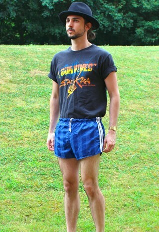 VINTAGE 80S ADIDAS SPRINTER SHINY SHORTS - 30 WAIST/D5 - GYM