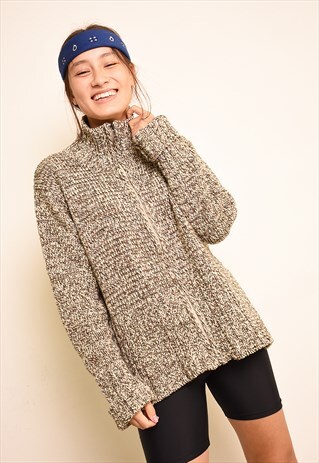 Y2K RETRO JAZZY KNIT NORMCORE CARDIGAN