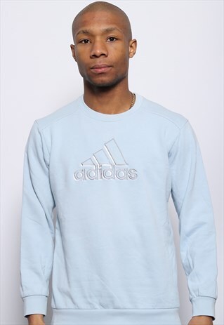 VINTAGE ADIDAS BIG LOGO SWEATSHIRT BLUE
