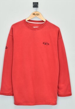 Vintage 1980's Puma Sweatshirt Red Medium