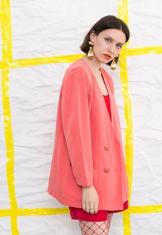 VINTAGE WOMAN'S PINK CLASSIC BLAZER