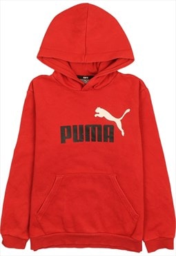 Puma 90's Spellout Hoodie Large Red